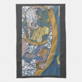 Antike Weltkarte mit Claudius Ptolemy, 1507 Handtuch (Vertikal)