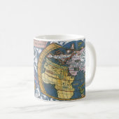 Antike Weltkarte mit Claudius Ptolemy, 1507 Kaffeetasse (VorderseiteRechts)