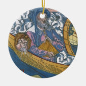 Antike Weltkarte mit Claudius Ptolemy, 1507 Keramikornament (Vorne)