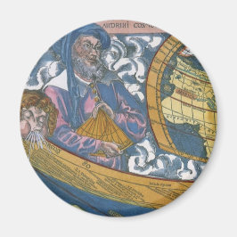 Antike Weltkarte mit Claudius Ptolemy, 1507 Magnet