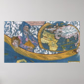 Antike Weltkarte mit Claudius Ptolemy, 1507 Poster (Vorne)