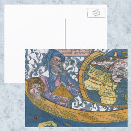 Antike Weltkarte mit Claudius Ptolemy, 1507 Postkarte