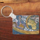 Antike Weltkarte mit Claudius Ptolemy, 1507 Schlüsselanhänger (Rückseite)