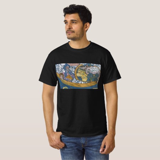 Antike Weltkarte mit Claudius Ptolemy, 1507 T-Shirt (Vorne ganz)
