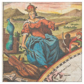 Antike Weltkarte mit Hemisphären Stoff (Muster)
