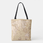 Antike Weltkarte mit Namen Tasche (Rückseite)