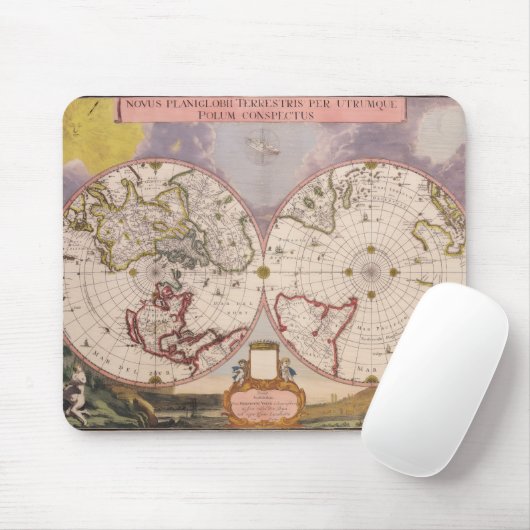 Antike Weltkarte Mousepad (Mit Mouse)