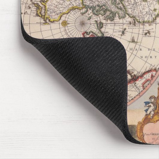 Antike Weltkarte Mousepad (Ecke)
