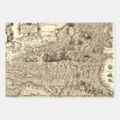 Antike Weltkarte Nord- und Südamerika Geschenkpapier Set (Vorderseite 2)