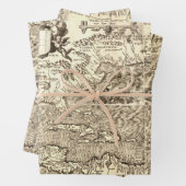 Antike Weltkarte Nord- und Südamerika Geschenkpapier Set (Beispiel)