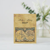 Antike Weltkarte, Not leidendes BG-UAWG Einladungspostkarte (Stehend Vorderseite)