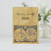 Antike Weltkarte, Not leidendes BG-UAWG RSVP Karte (Stehend Vorderseite)