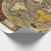 Antike Weltkarte Nr. 2 Geschenkpapier (Ecke)