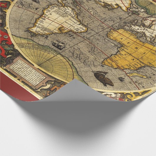 Antike Weltkarte Nr. 2 Geschenkpapier (Ecke)