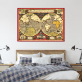Antike Weltkarte Nr. 2 Leinwanddruck (Insitu (Schlafzimmer))