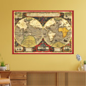 Antike Weltkarte Nr. 2 Leinwanddruck (Insitu (Wohnzimmer))