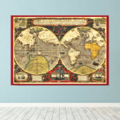 Antike Weltkarte Nr. 2 Leinwanddruck (Insitu (Holzboden))