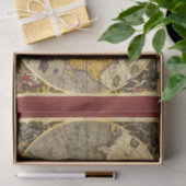 Antike Weltkarte Nr. 2 Seidenpapier (Geschenk)