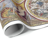 Antike Weltkarte Nr. 3 Geschenkpapier (Rolleneckpunkt)