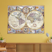 Antike Weltkarte Nr. 3 Leinwanddruck (Insitu (Wohnzimmer))