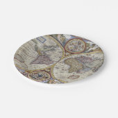 Antike Weltkarte Nr. 3 Pappteller (Schrägansicht)