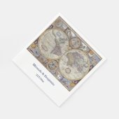 Antike Weltkarte Nr. 3 Serviette (Ecke)