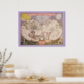 Antike Weltkarte Poster (Küche)