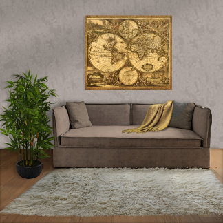 Antike Weltkarte Poster