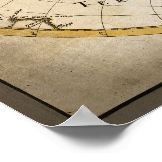 Antike Weltkarte Poster (Ecke)