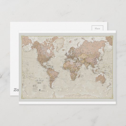 Antike Weltkarte Postkarte (Vorne/Hinten)
