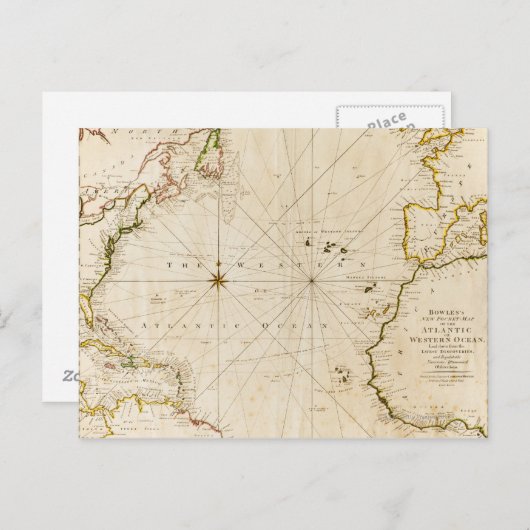 Antike Weltkarte Postkarte (Vorne/Hinten)