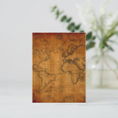 Antike Weltkarte Postkarte (Stehend Vorderseite)