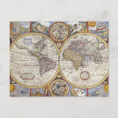 Antike Weltkarte Postkarte (Vorderseite)