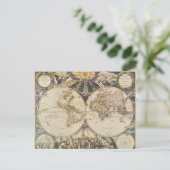 Antike Weltkarte, Postkarte (Stehend Vorderseite)