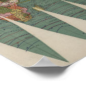 Antike Weltkarte Rand McNally 1891 Poster (Ecke)