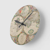 Antike Weltkarte Runde Wanduhr (Winkel)