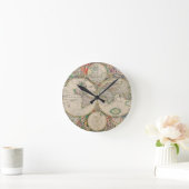 Antike Weltkarte Runde Wanduhr (Zuhause)