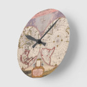 Antike Weltkarte Runde Wanduhr (Winkel)