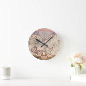 Antike Weltkarte Runde Wanduhr (Zuhause)