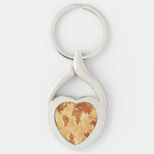 Antike Weltkarte Schlüsselanhänger