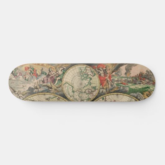 Antike Weltkarte Skateboard (Horizontal)