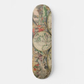 Antike Weltkarte Skateboard (Vorderseite)