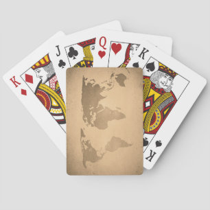 Antike Weltkarte Spielkarten