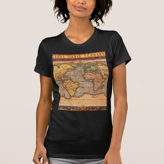 Antike Weltkarte T-Shirt (Vorderseite)