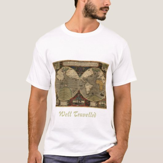 Antike Weltkarte T-Shirt (Vorderseite)
