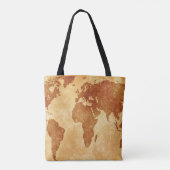 Antike Weltkarte Tasche (Rückseite)