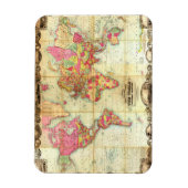Antike Weltkarte Vintage Kartographie Magnet (Vertikal)