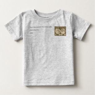 Antike Weltkarte von 1660 von Frederick de Wit Baby T-shirt
