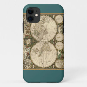 Antike Weltkarte von 1660 von Frederick de Wit Case-Mate iPhone Hülle