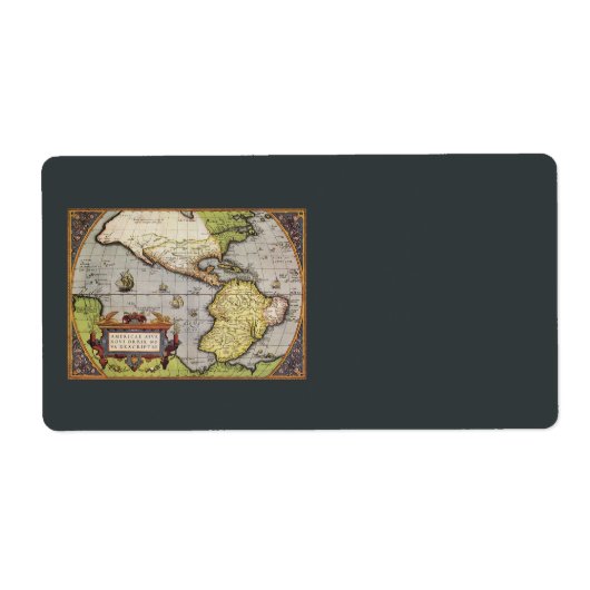 Antike Weltkarte von Amerika, 1570 (Vorne)